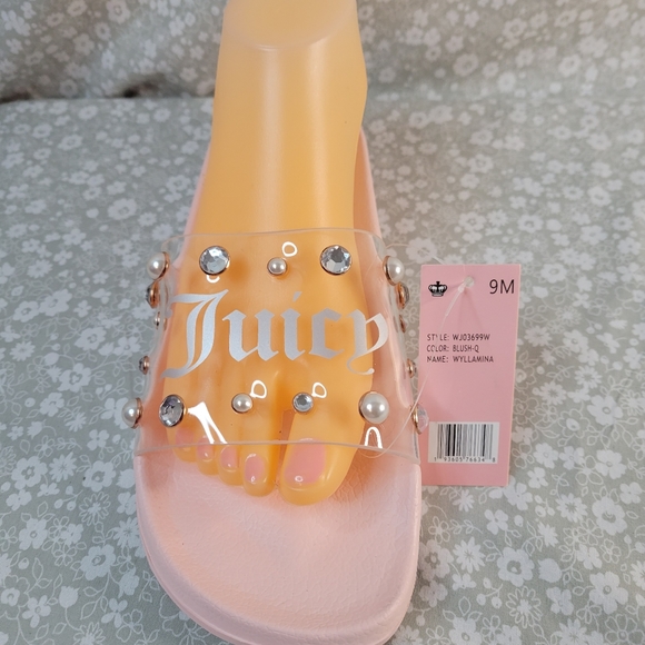 New Juicy Couture Blush Wyllamina Slides - Picture 5 of 10
